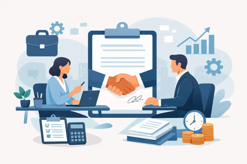 Cómo hacer un contrato de servicios empresariales